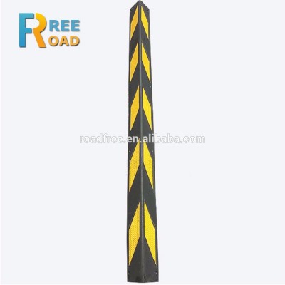 1200MM height Round and Right angle Parking Safety Square reflective rubber Corner Guard for walls