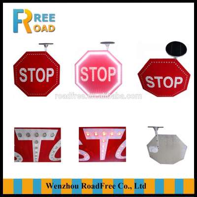 Premium quality rechargeable battery powered led sign for road safety